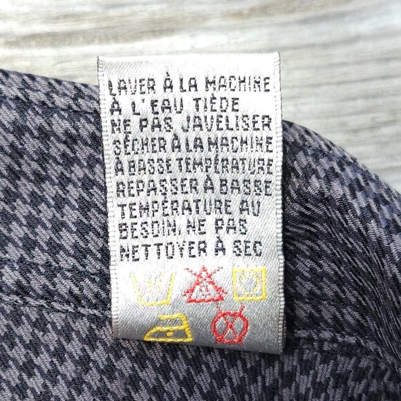 RETRO CHERESKIN Houndstooth Button Up Shirt Men's Medium Relaxed Fit - Picture 5 of 6